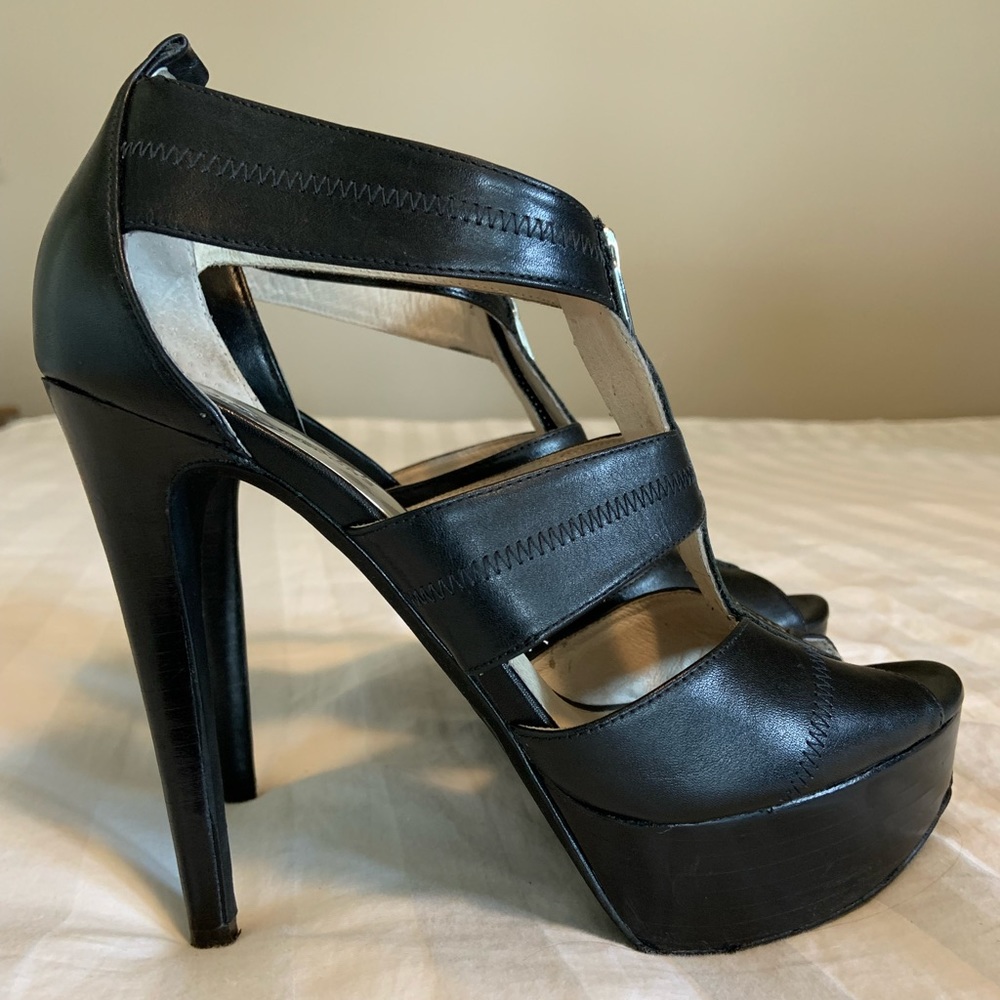 Elegant Black Women's Platform Heels